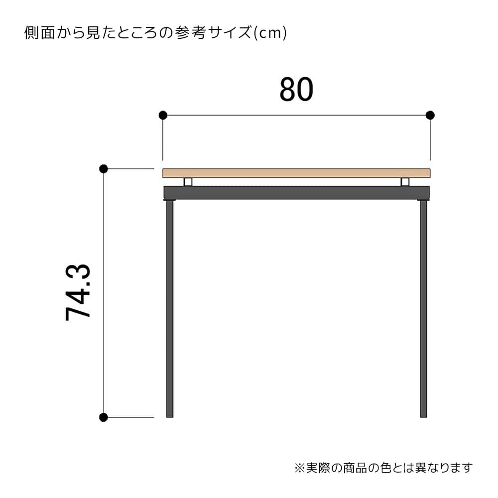 マルシェ簡易テーブル 天板ラスティック柄 ブラック脚〔ストエキ
