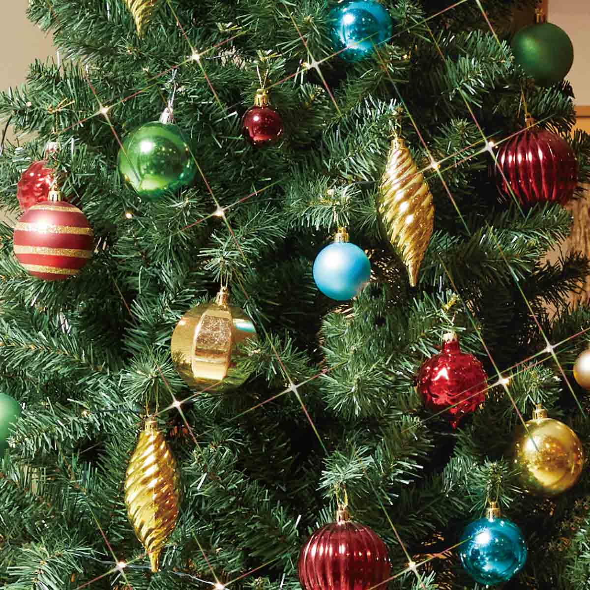 ウッドポットクリスマスツリーセット カラフル［ストエキオリジナル