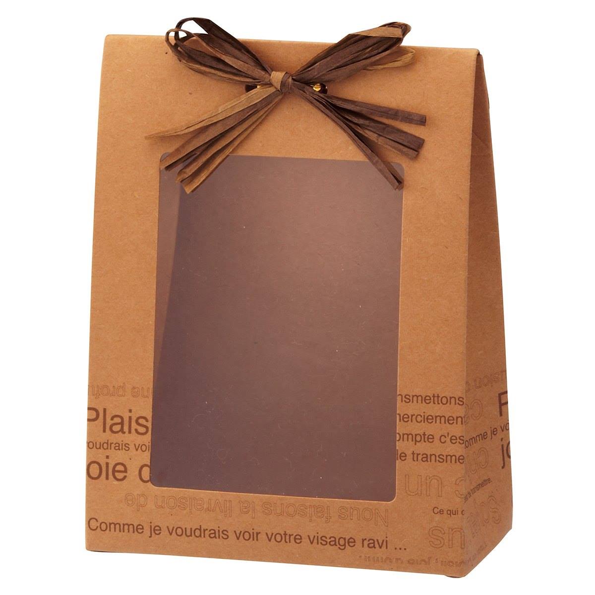 10枚】窓付きギフトボックス カフェオレ 13×6×17cm