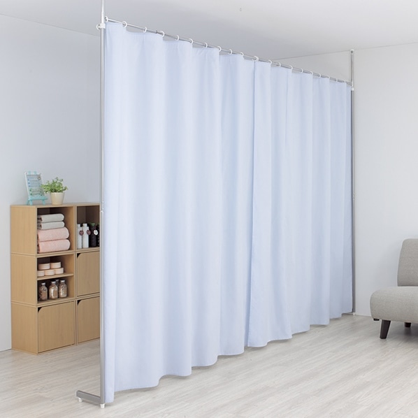 つっぱり式パーテーション カーテンタイプ 間仕切り オフホワイト