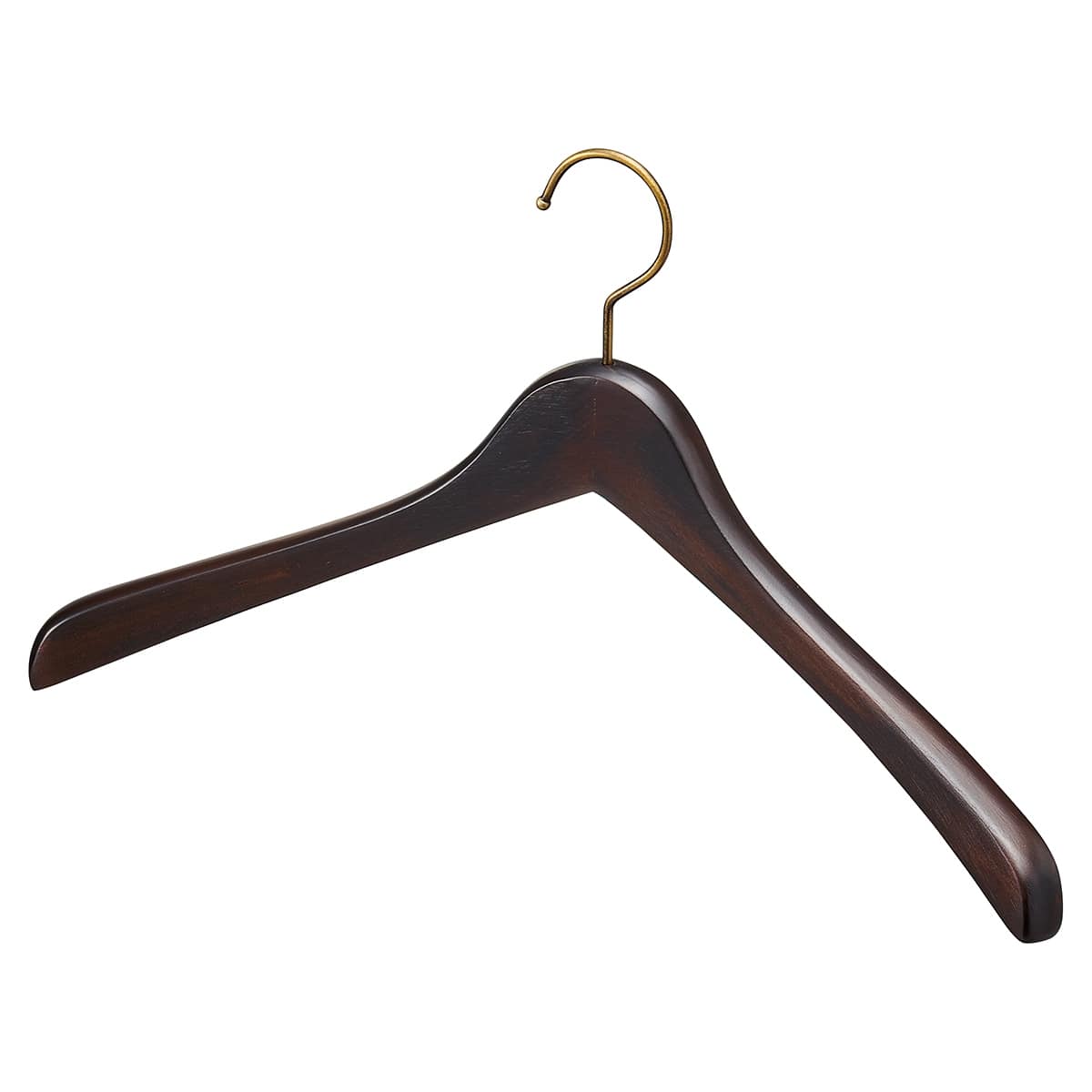 木製ハンガー アンティークブラウン 湾曲型幅38cm