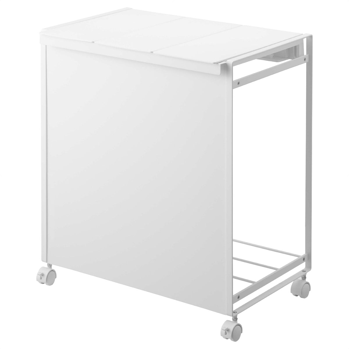 山崎実業 tower 蓋付き目隠し分別ダストワゴン 3分別 ホワイト