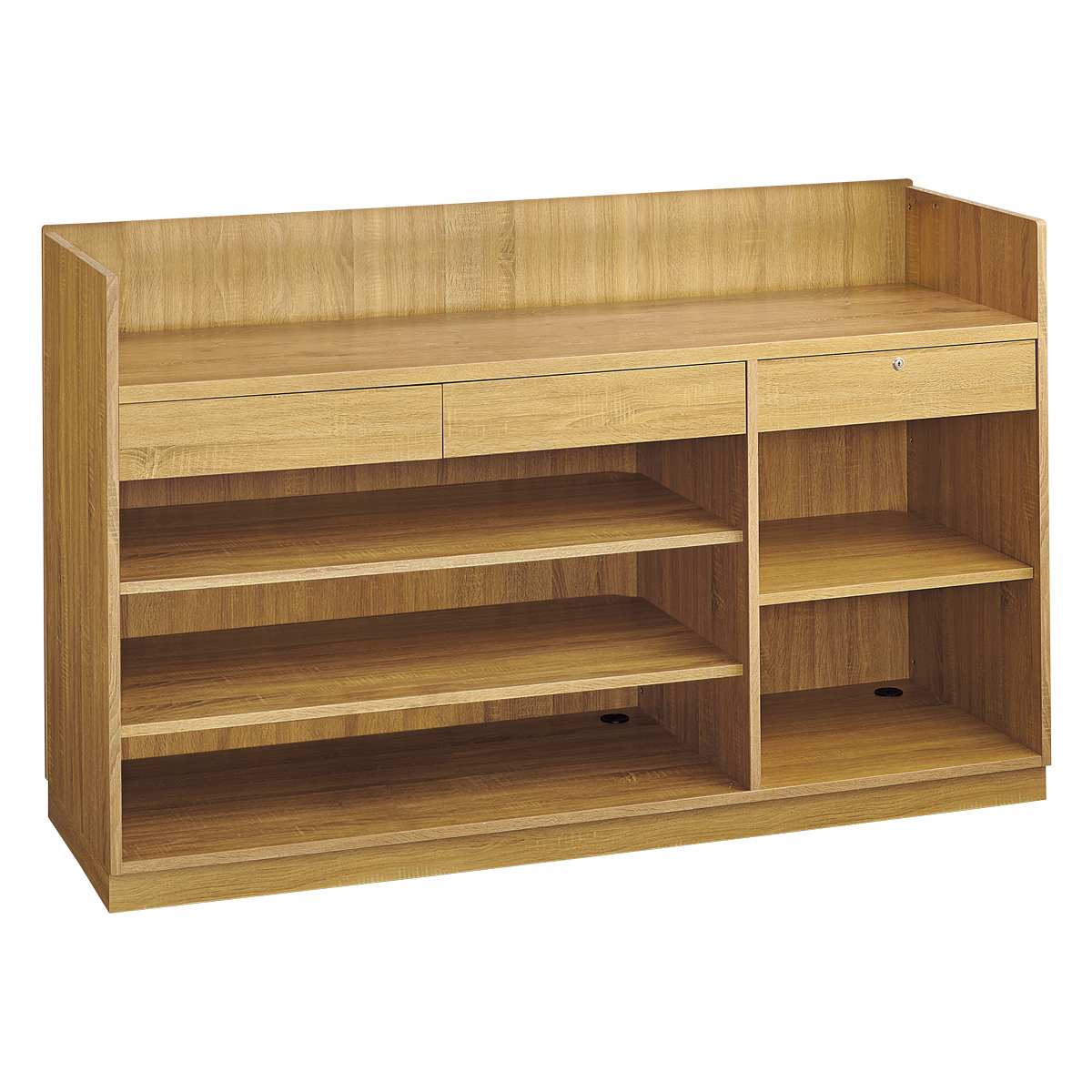 レジカウンター 三方枠タイプ 幅180cm ラスティック柄〔ストエキ