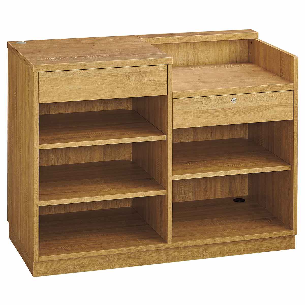 レジカウンター 切り欠きタイプ 幅120cm ラスティック柄〔ストエキ