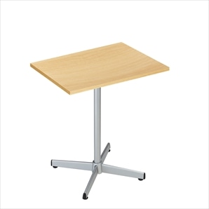 カフェテーブル ホワイト〔ストエキオリジナル〕 シルバー脚