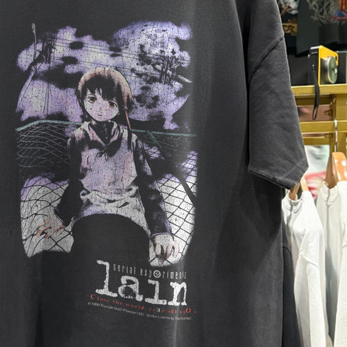 1999 Serial Experiments 'Lain' Rare Washed Black T-Shirt – Strike