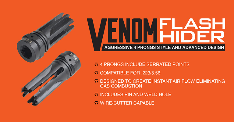 Venom Flash Hider for .223/5.56 or .308/7.62