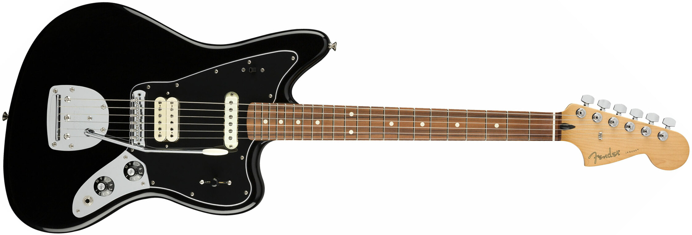 Fender Player Jaguar (MEX, PF) - black Retro rock electric guitar