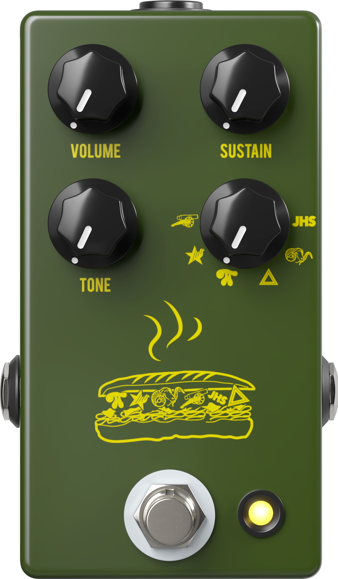 Jhs Muffuletta Army Green Overdrive, distortion & fuzz effect pedal