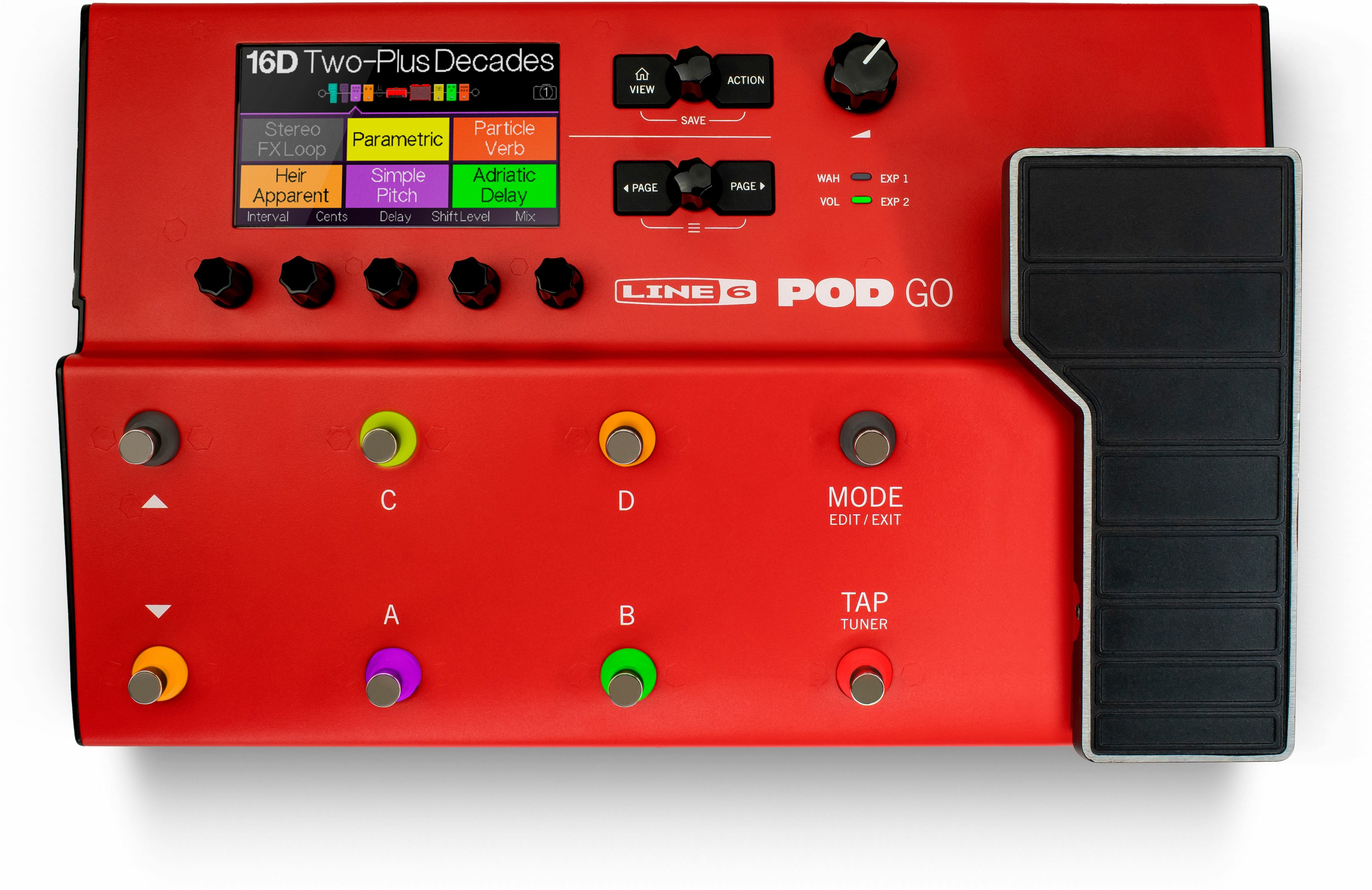 Line 6 Pod Go Limited Edition Red Guitar amp modeling simulation