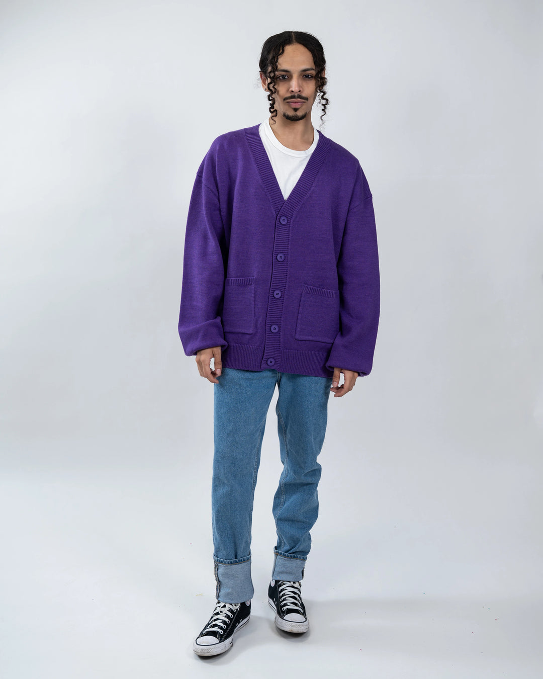 The DEEPEST Purple Cardigan – Steady Hands