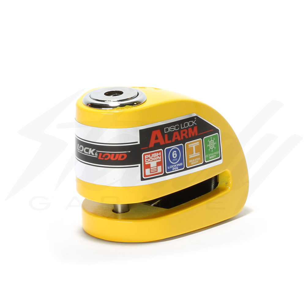 Xena XZZ6 Disc Lock With Alarm For Scooters - Yellow – Steady Garage