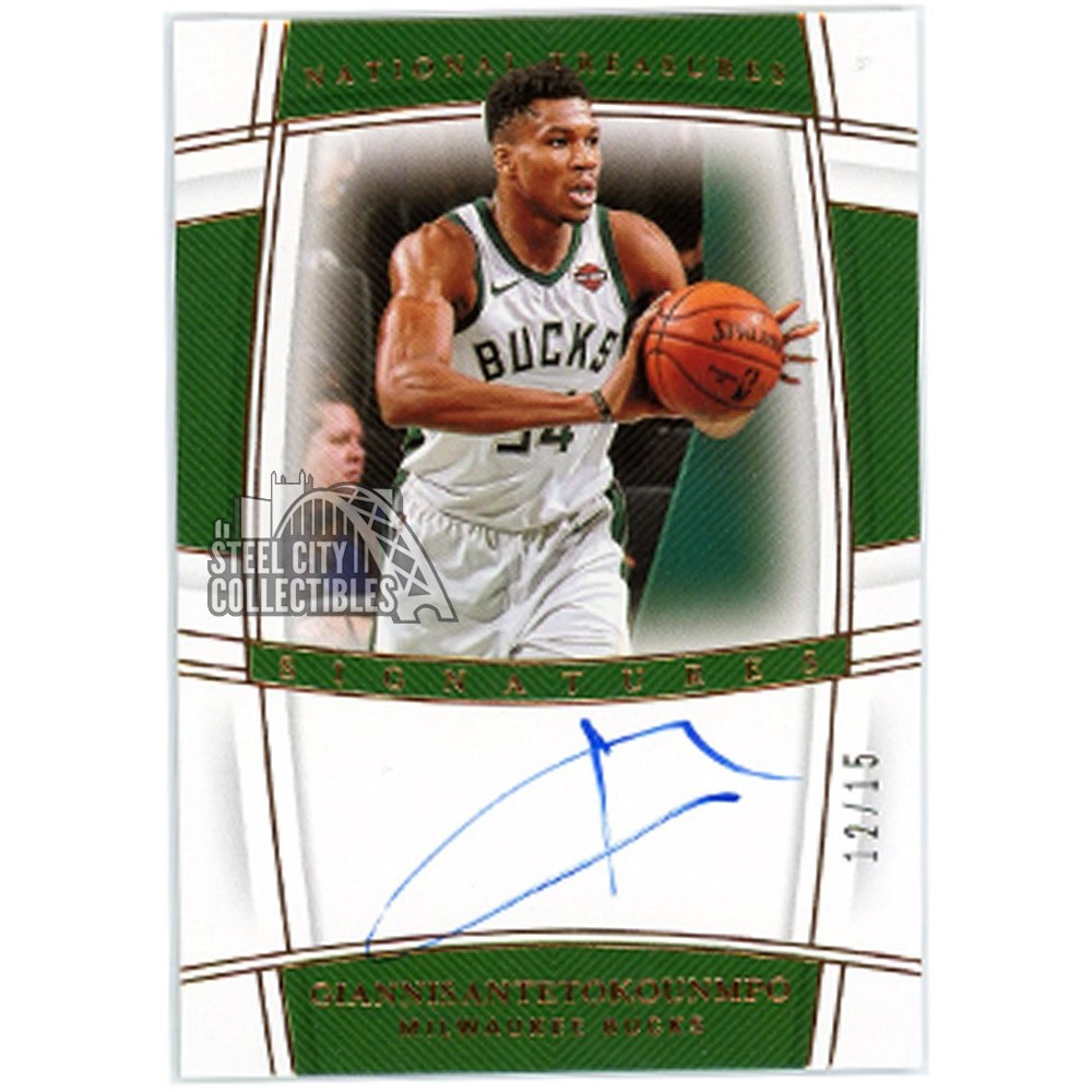 Giannis Antetokounmpo 2019-20 Panini National Treasures Signatures