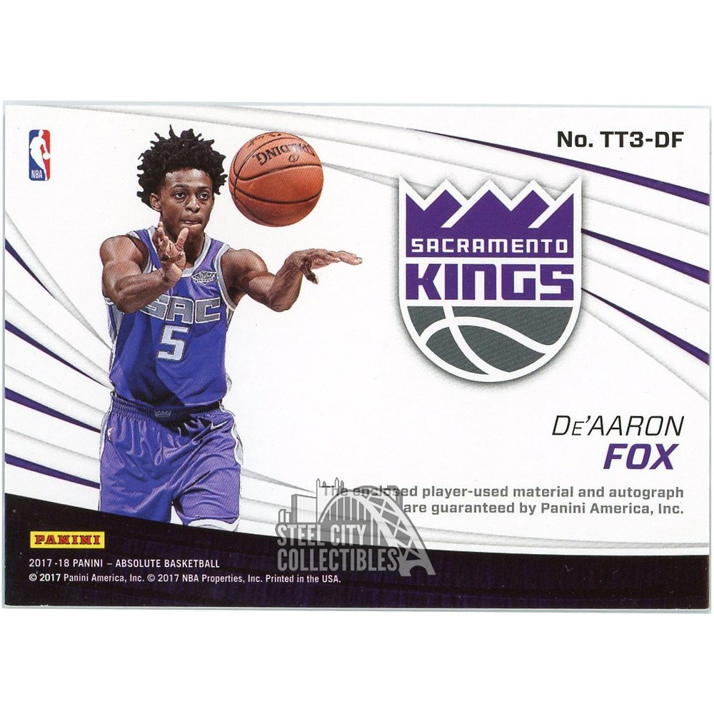 De'Aaron Fox 2017-18 Panini Absolute Tools of the Trade Rookie