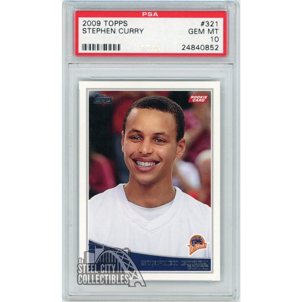 Stephen Curry 2009-10 Topps Basketball Rookie Card RC #321 PSA 10