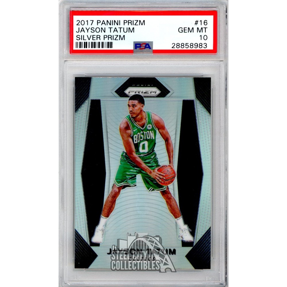 Jayson Tatum 2017-18 Panini Prizm Silver Rookie Card RC #16 PSA 10