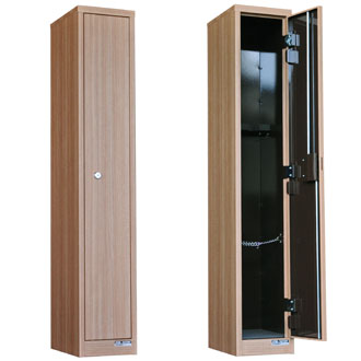 ガンロッカーMG-2U(2丁入用・スコープ付可・木目仕様) - STEELFACTORY