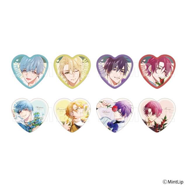 花笑む彼と トレーディングハート缶バッジ：グッズ | ステラワース