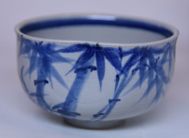 竹絵茶碗 手塚 石雲作 すいぎょく園｜創業百年、お茶の「すいぎょく園」