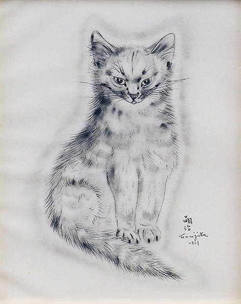 藤田嗣治作品紹介｜猫の本：メッサリーナ｜銀座の絵画販売・買取の画廊