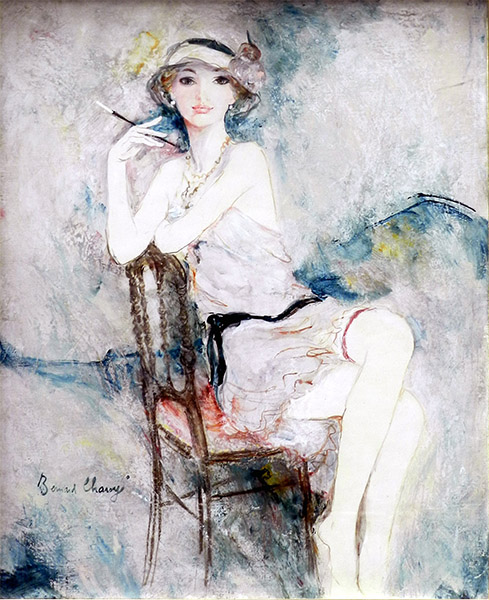 椅子に座る若い女性 - アート・絵画の販売、買取なら銀座のアート