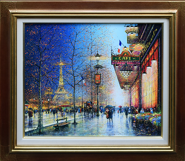 ギィ・デサップ作品紹介｜パリ、エッフェル塔（ジクレー）｜銀座の絵画