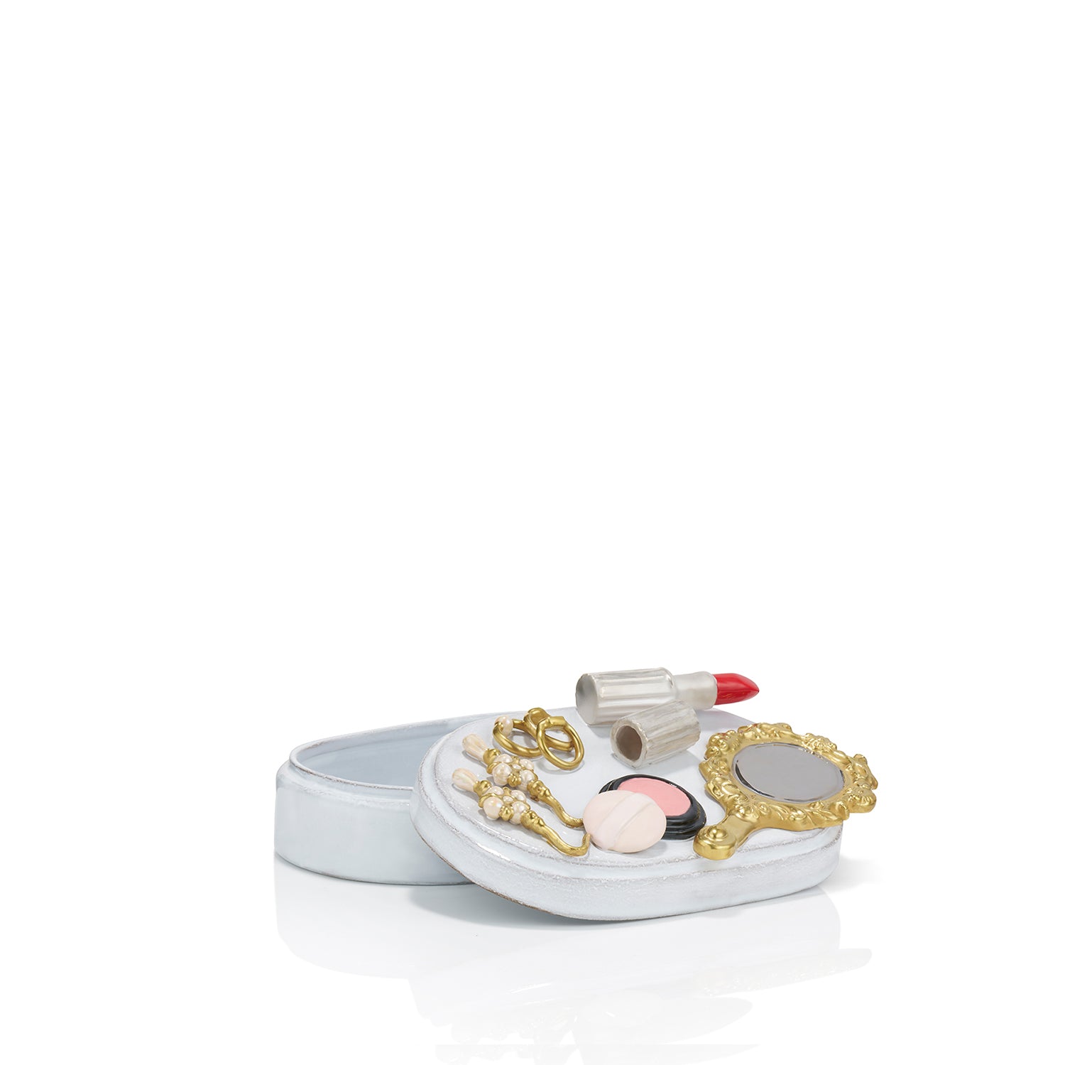 Ceramic Serena Carone Vanity Box by Astier de Villatte, 16.5cm