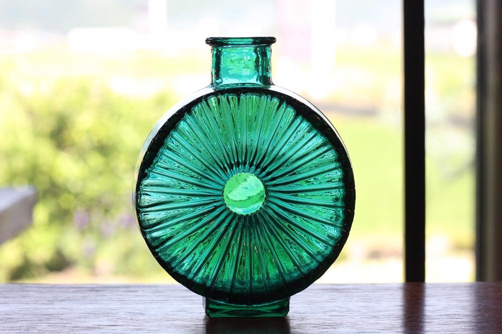 Riihimaen Lasi/リーヒマエン・ラシ/Aurinko Pullo/アウリンコ/グリーン