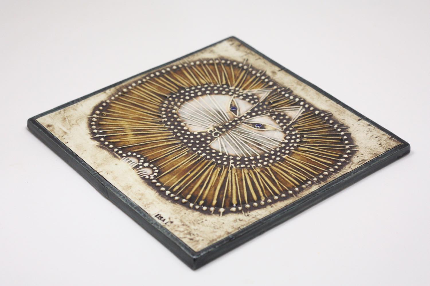 Lisa Larson/リサ・ラーソン/アンティーク/UNIK CAT/丸ネコ陶板