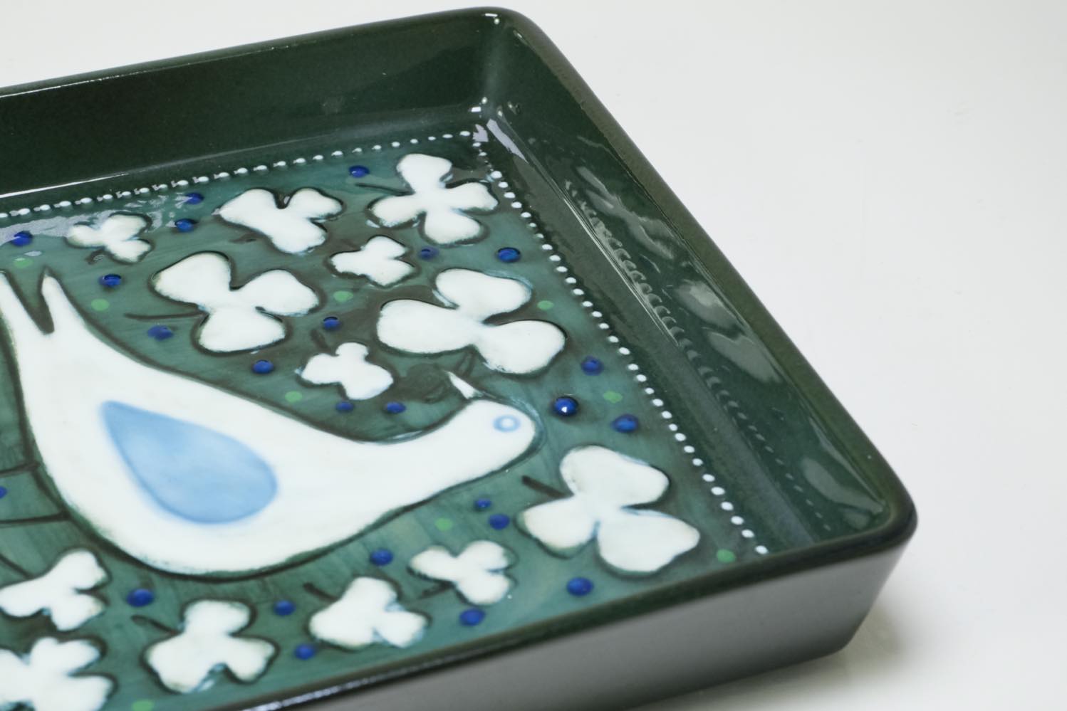 Rorstrand/ロールストランド/Sylvia Leuchovius//陶板/絵皿/小鳥