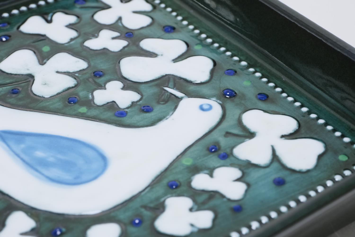 Rorstrand/ロールストランド/Sylvia Leuchovius//陶板/絵皿/小鳥