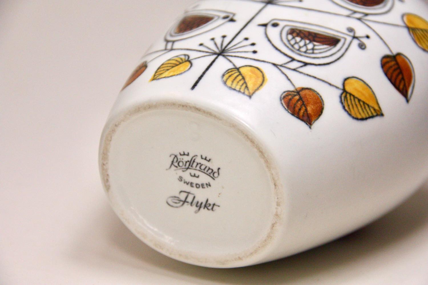 北欧アンティーク/RORSTRAND/ロールストランド /Flykt/小鳥/花瓶