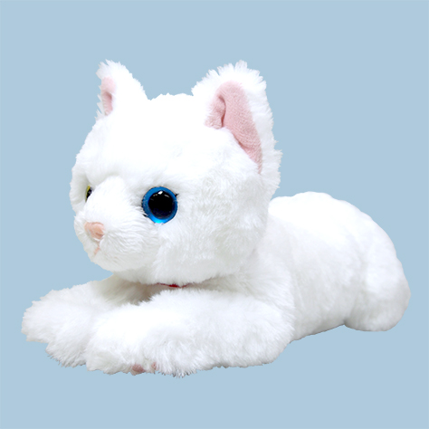 ひざねこ ぬいぐるみ(S) オッドアイWH - サンレモン