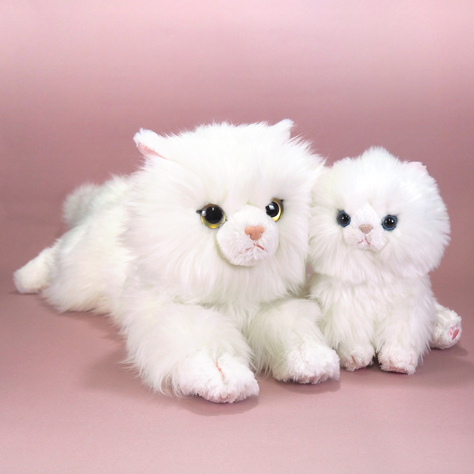 ひざねこ ぬいぐるみ(M) ペルシャWH - サンレモン