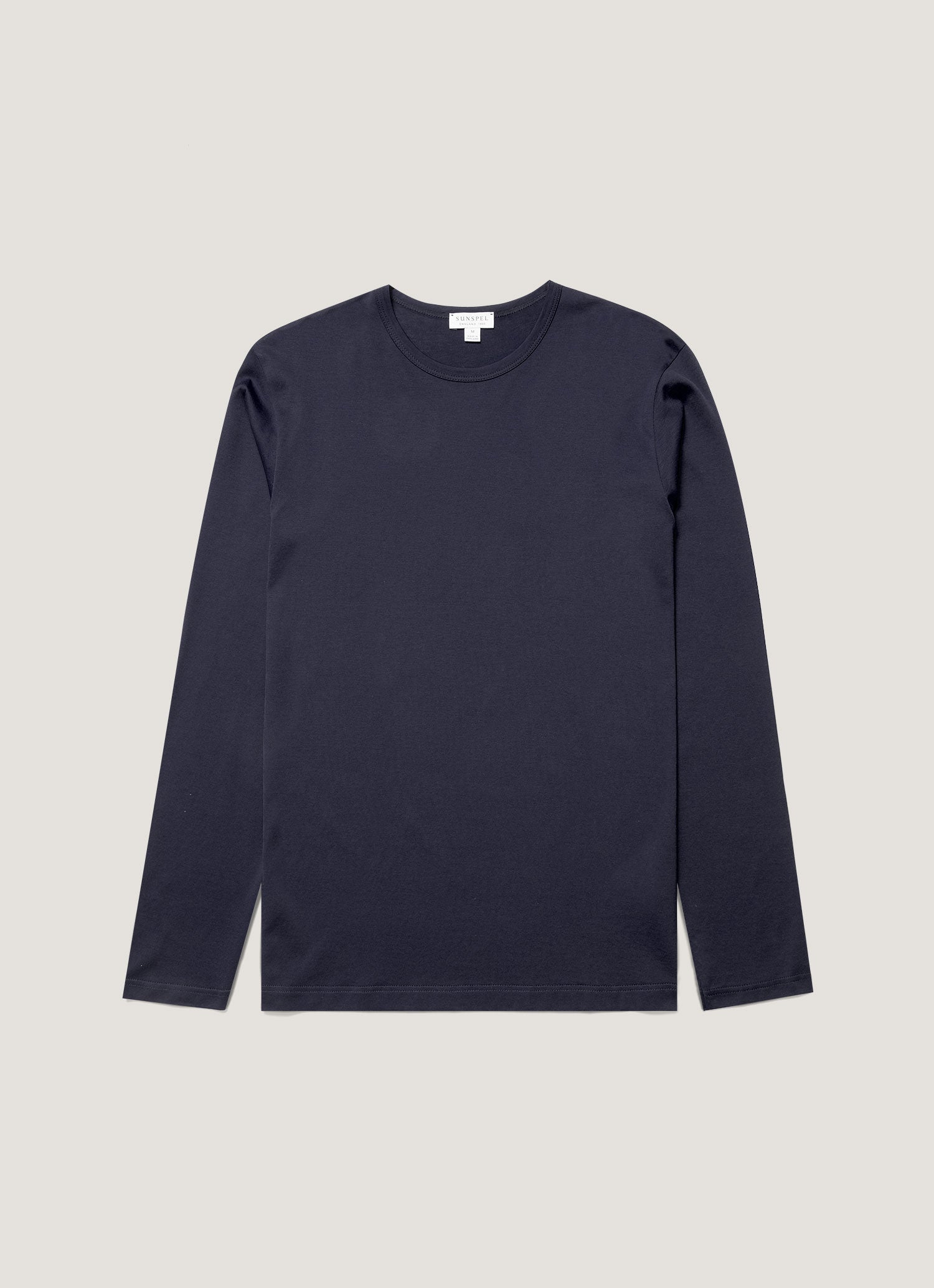 ロングスリーブ（クラシック）Tシャツ （Navy）| Sunspel