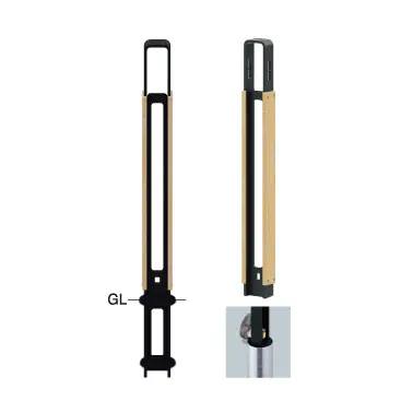 フラットバーボラード 和モダンシリーズ FNP-11SK-W｜車止めや旗ポール