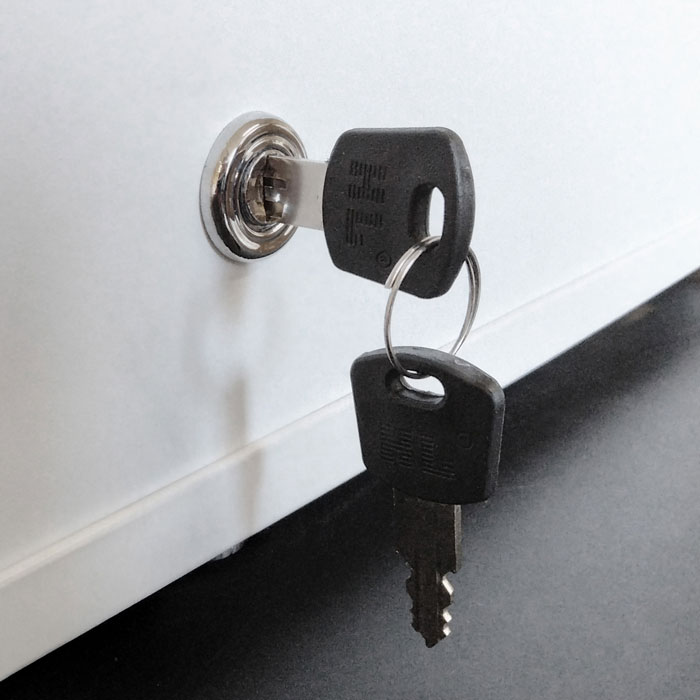 ペルチェ式 48リットル 1ドア電子冷蔵庫 鍵付き SR-R4805KEYW | SunRuck