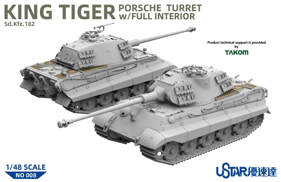 King Tiger Porsche Turret With Full Interior U-Star -NO-008