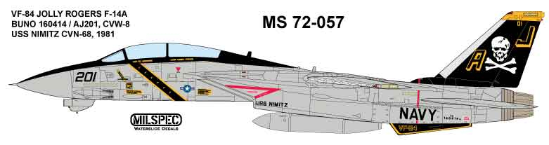 Grumman F-14 A Tomcat - VF-84 Jolly Rogers (1981) USS Nimitz
