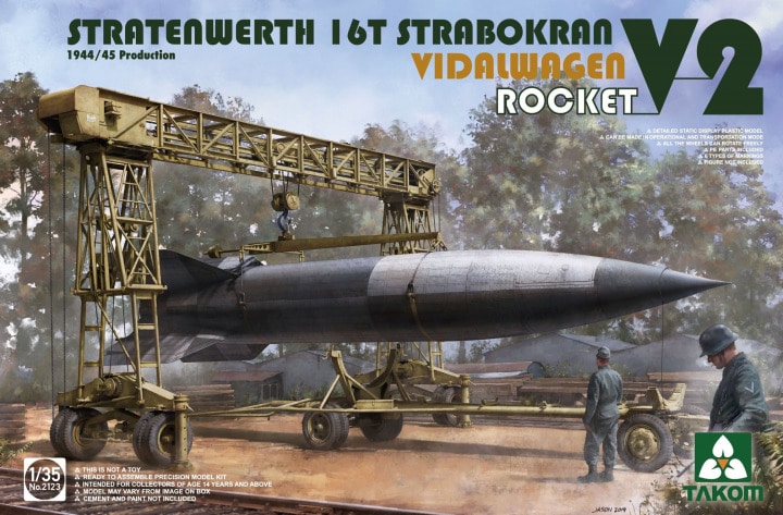 16T Strabokran Vidalwagen V2 Rocket Takom 2123