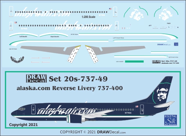 Boeing 737-400 - Alaska Airlines “Dot Com” (alaskaair.com) Draw