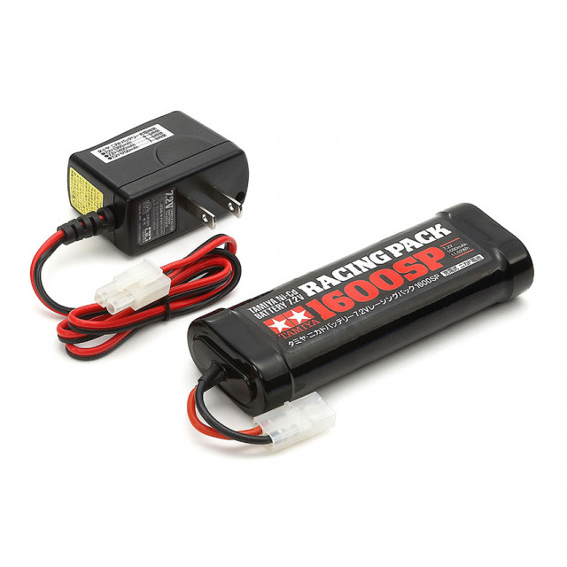 タミヤ・ニカドバッテリー7.2Vレーシングパック1600SPと充電器セット