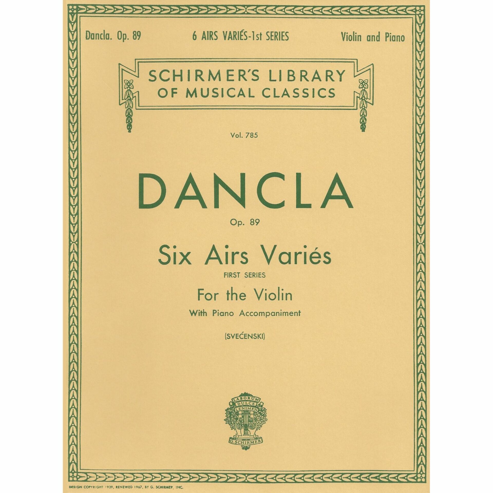 Dancla - Six Airs Varies, Op. 89 for Violin and Piano - Southwest