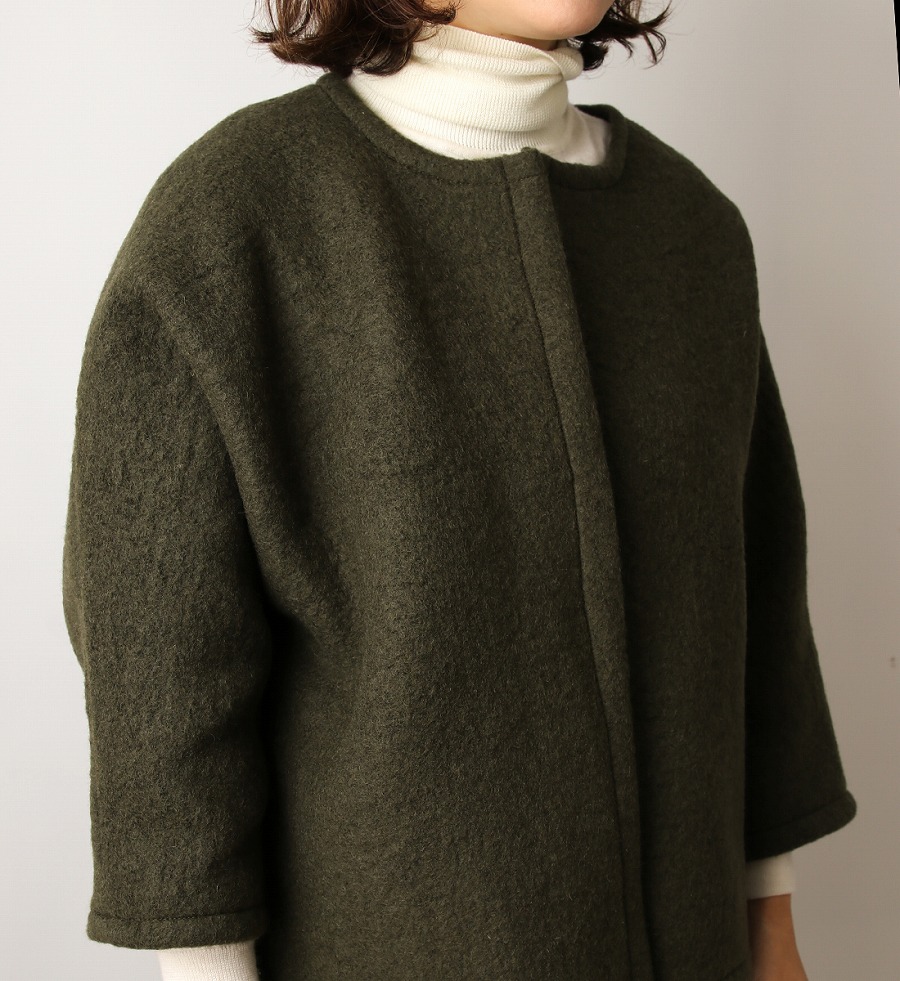 寸法図【NO.508】ドルマンスリーブのシンプルショートジャケット