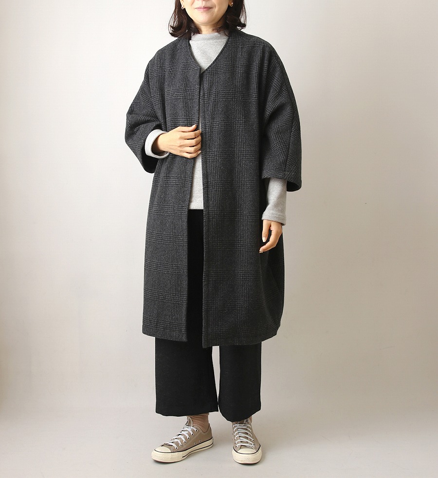 寸法図【NO.9637】ドルマンスリーブのオーバーサイズコート＜スゴラク