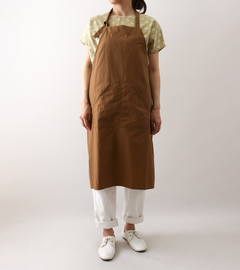 寸法図【NO.703】センターポケットのシンプルエプロン [M便 0/1]の通販