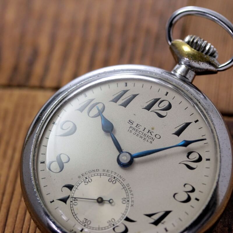 昭和30年の19セイコー鉄道時計/15石/秒針止め機能/絶版時計