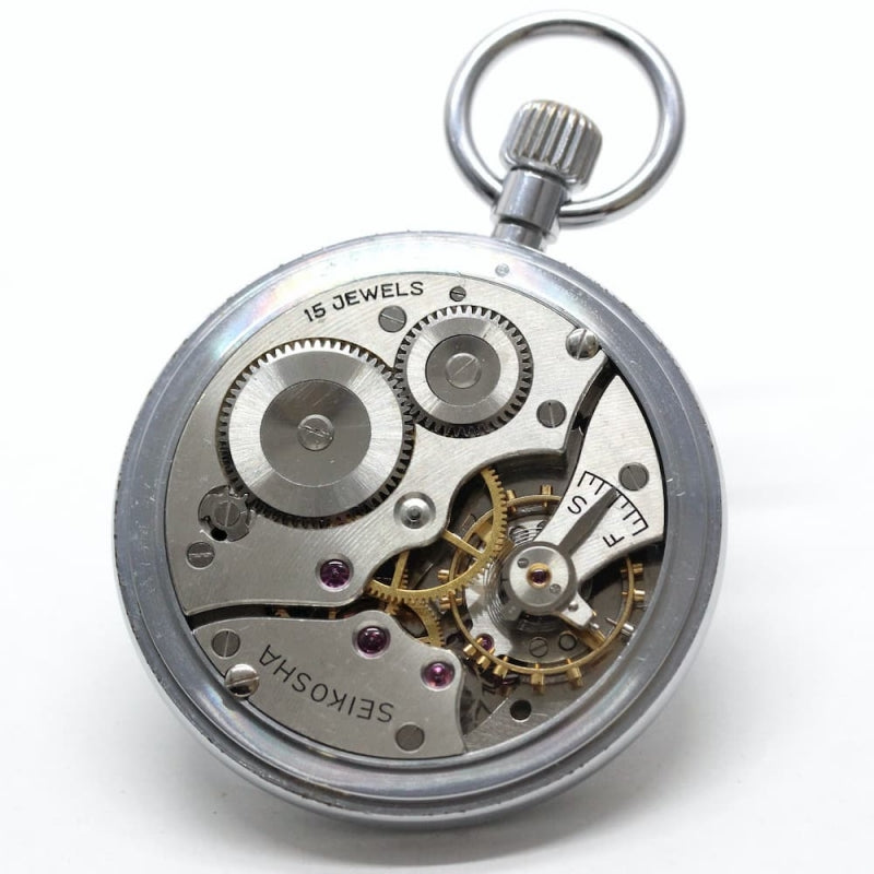 昭和42年の19セイコー鉄道時計/15石/秒針止め機能/絶版時計/19seiko