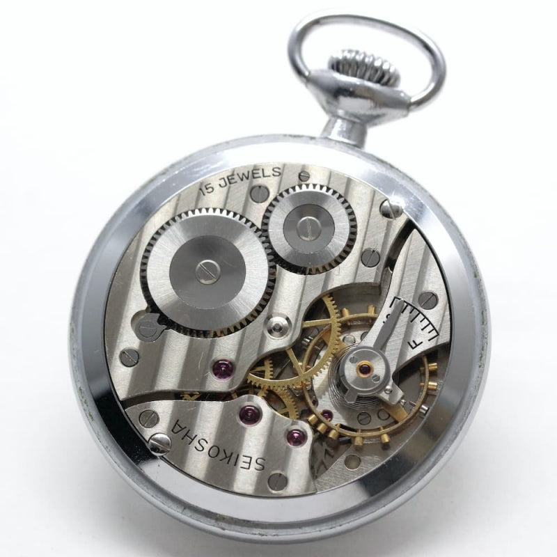 昭和36年の19セイコー鉄道時計/15石/秒針止め機能/絶版時計/19seiko