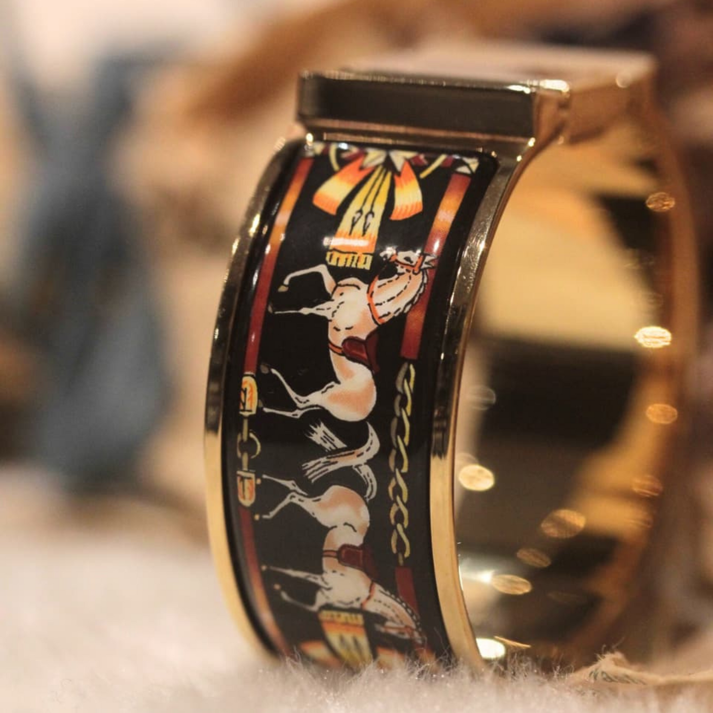 HERMES / エルメス / ロケ / バングルウォッチ / エマイユ 七宝焼き